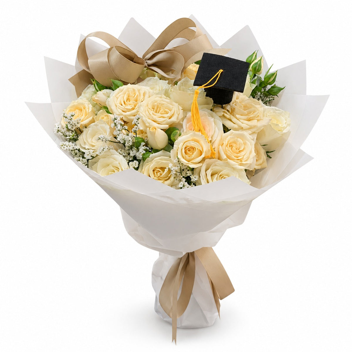 Graduation Day White Roses